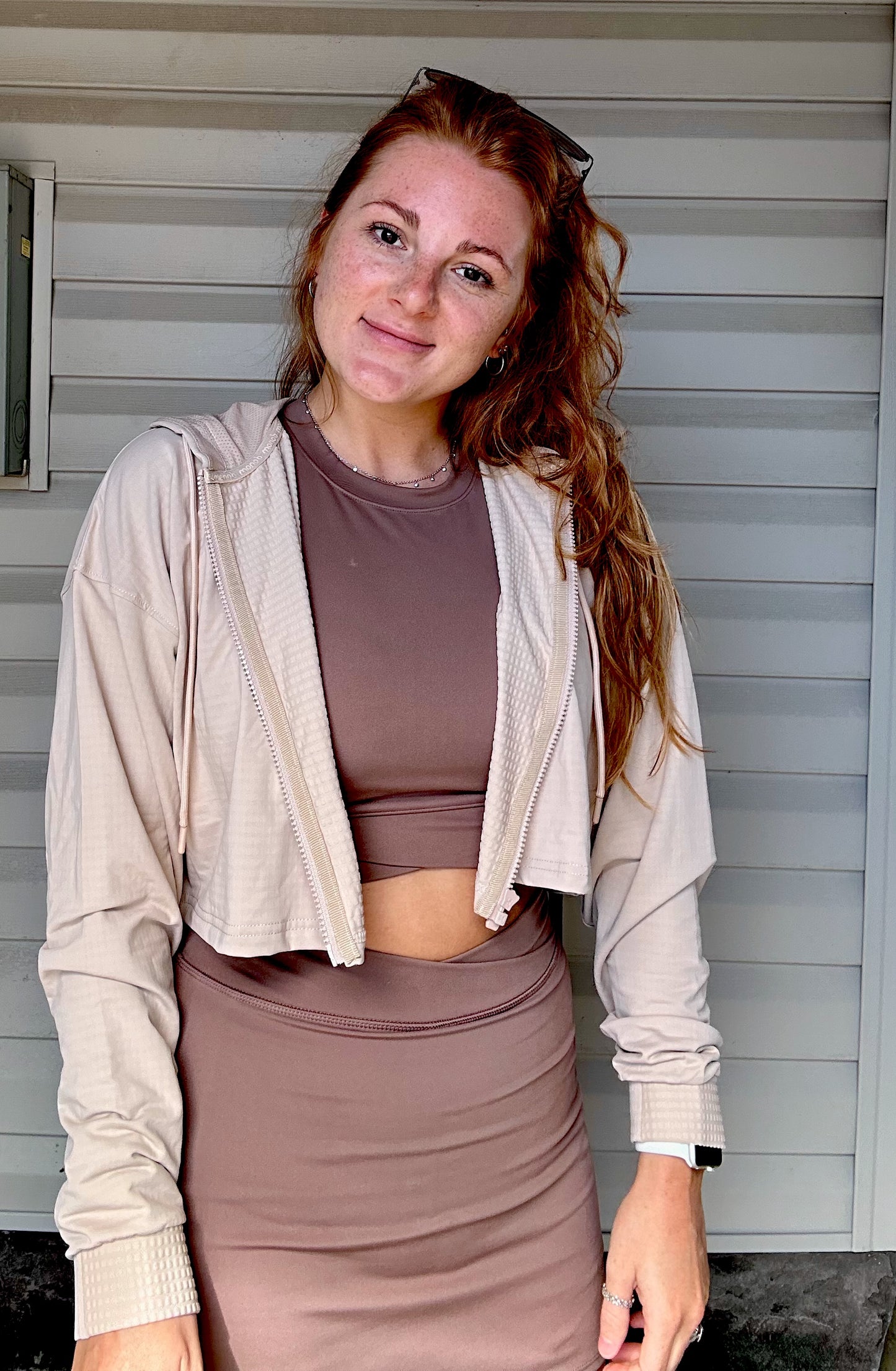 Tan cropped jacket