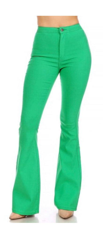 Kelly Green Bell Bottoms